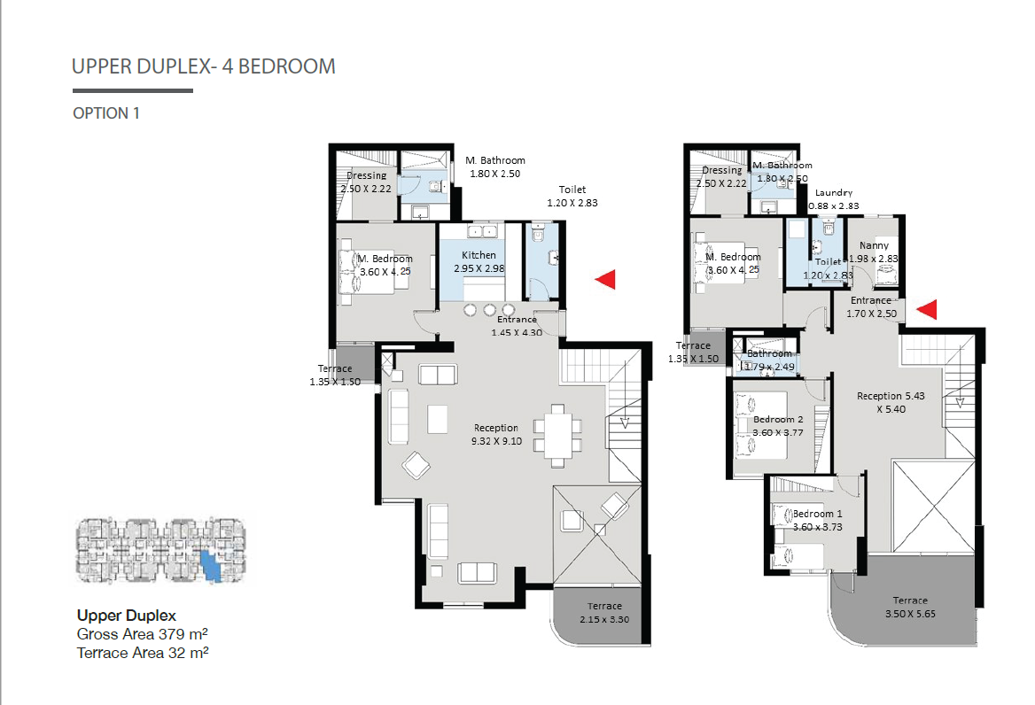 Floor plan for duplex at The Curve