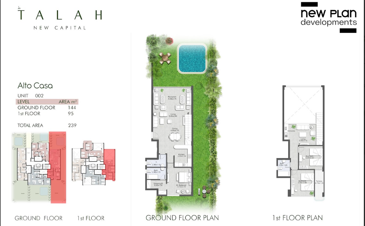 Floor plan for duplex at Talah