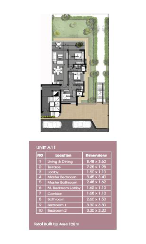 Floor plan for chalet at Jebal El Sokhna