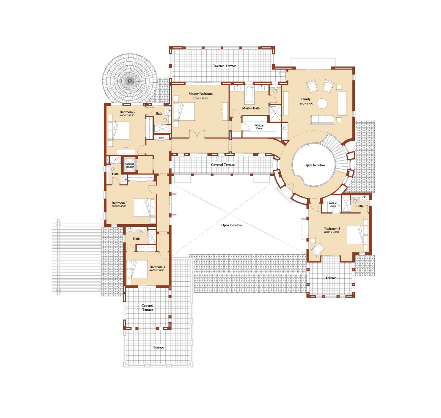 Floor plan for villa at Marassi