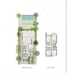 Floor plan for villa at Silversands