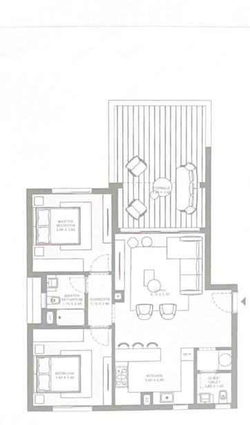 Floor plan for apartment at Makadi Heights