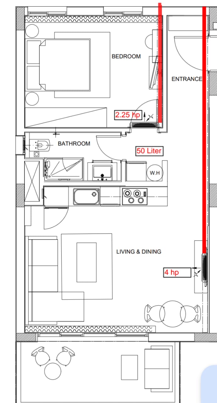 Floor plan for chalet at Il Monte Galala