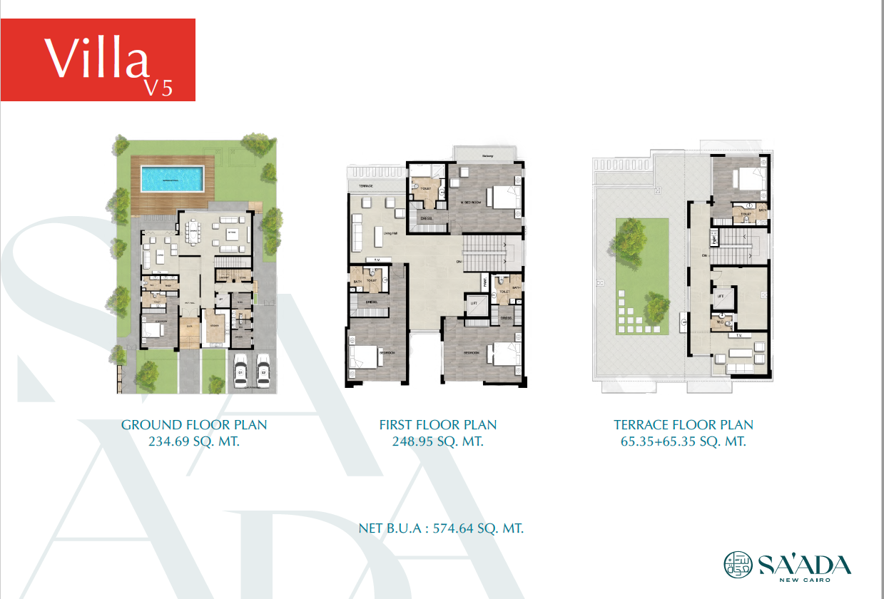 Floor plan for villa at Saada