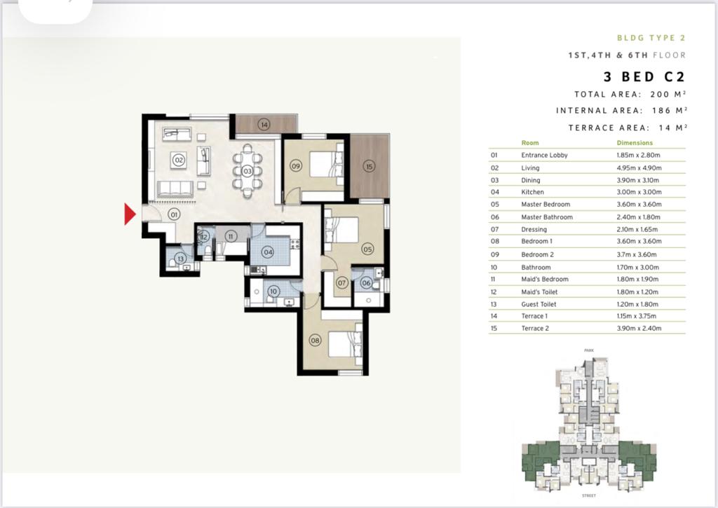 Floor plan for apartment at ZED East