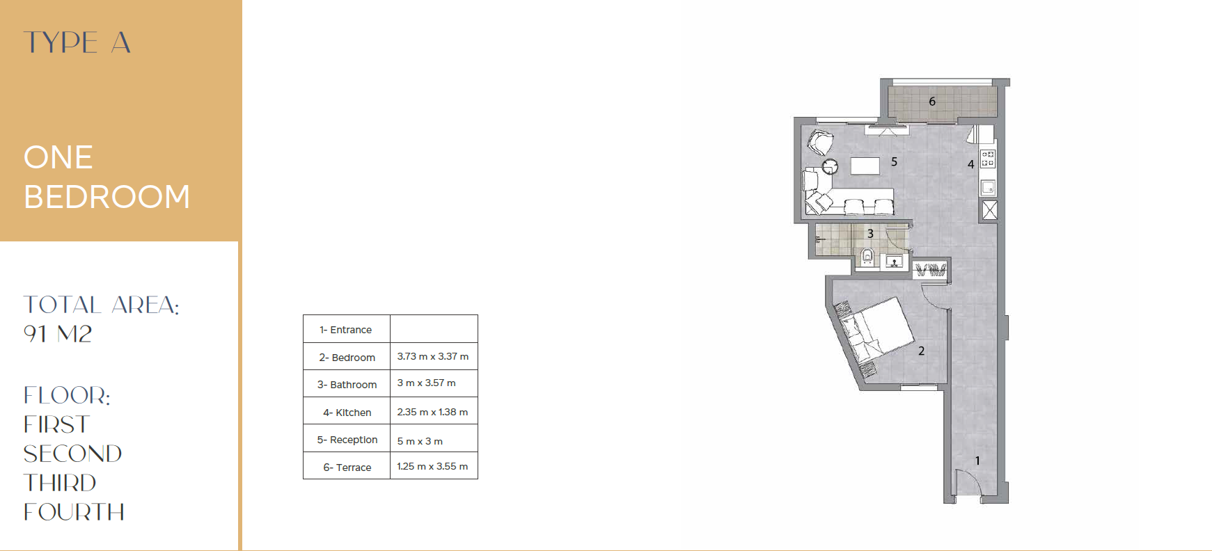 Floor plan for apartment at Alura