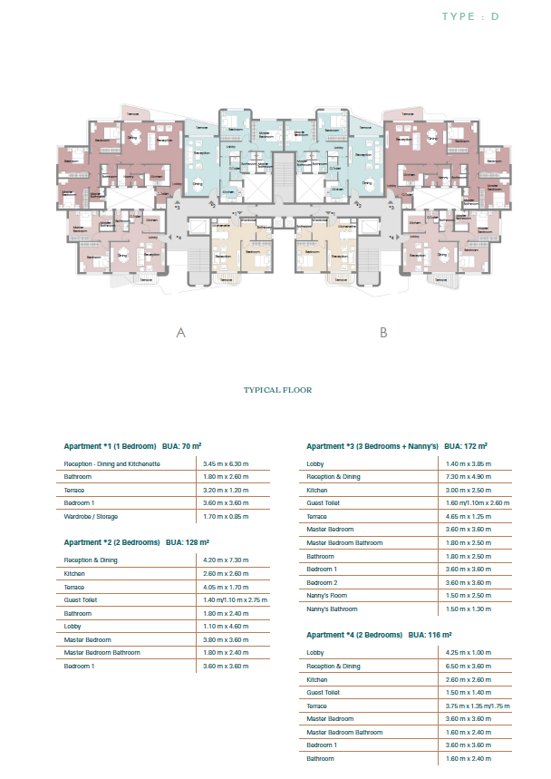 Floor plan for apartment at Palm Hills New Cairo