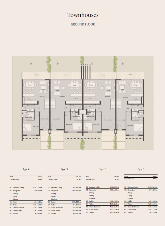 Floor plan for townhouse at Carnelia