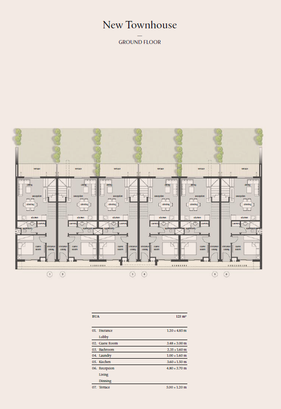 Floor plan for townhouse at Carnelia