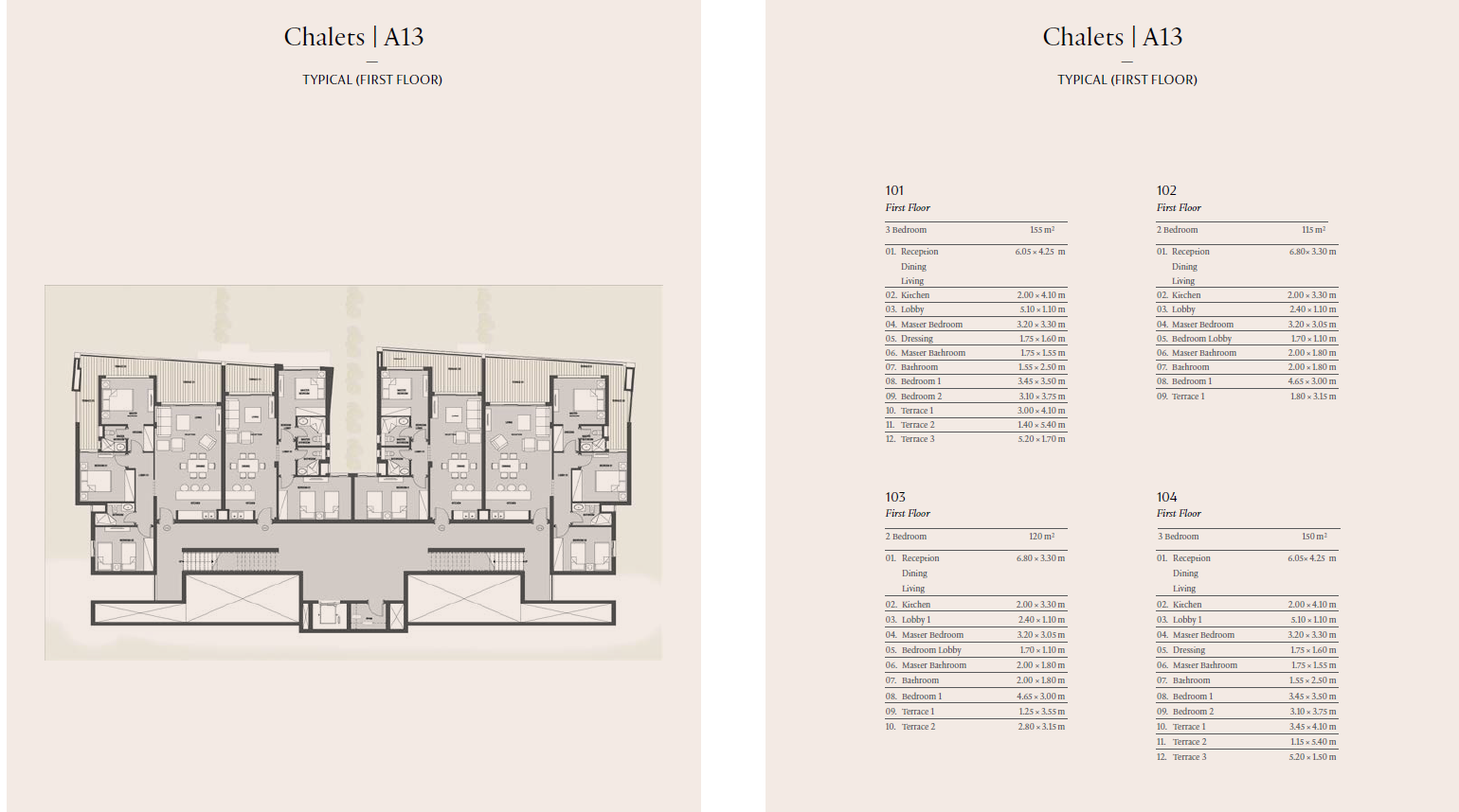 Floor plan for chalet at Carnelia
