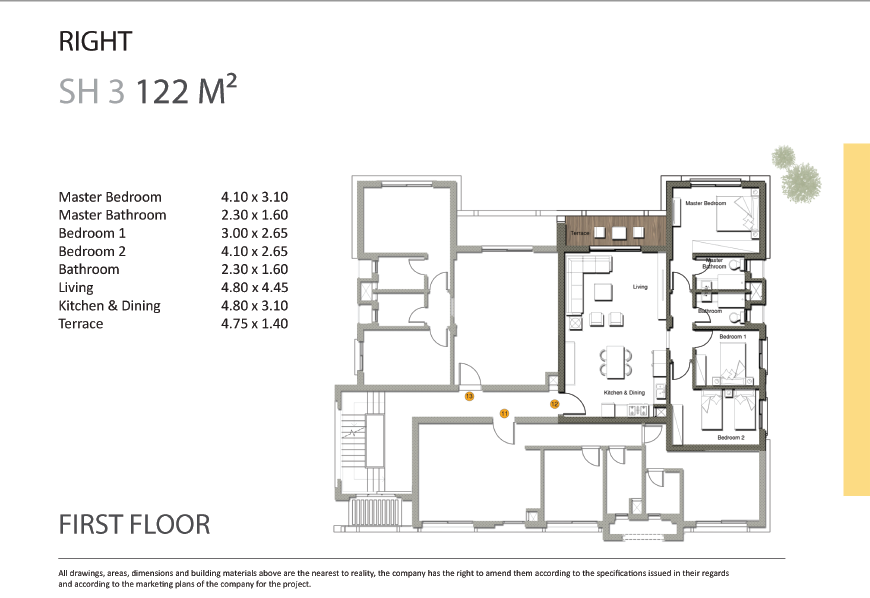 Floor plan for chalet at Gaia