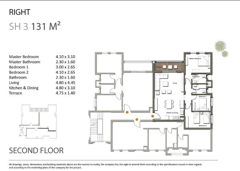 Floor plan for chalet at Gaia