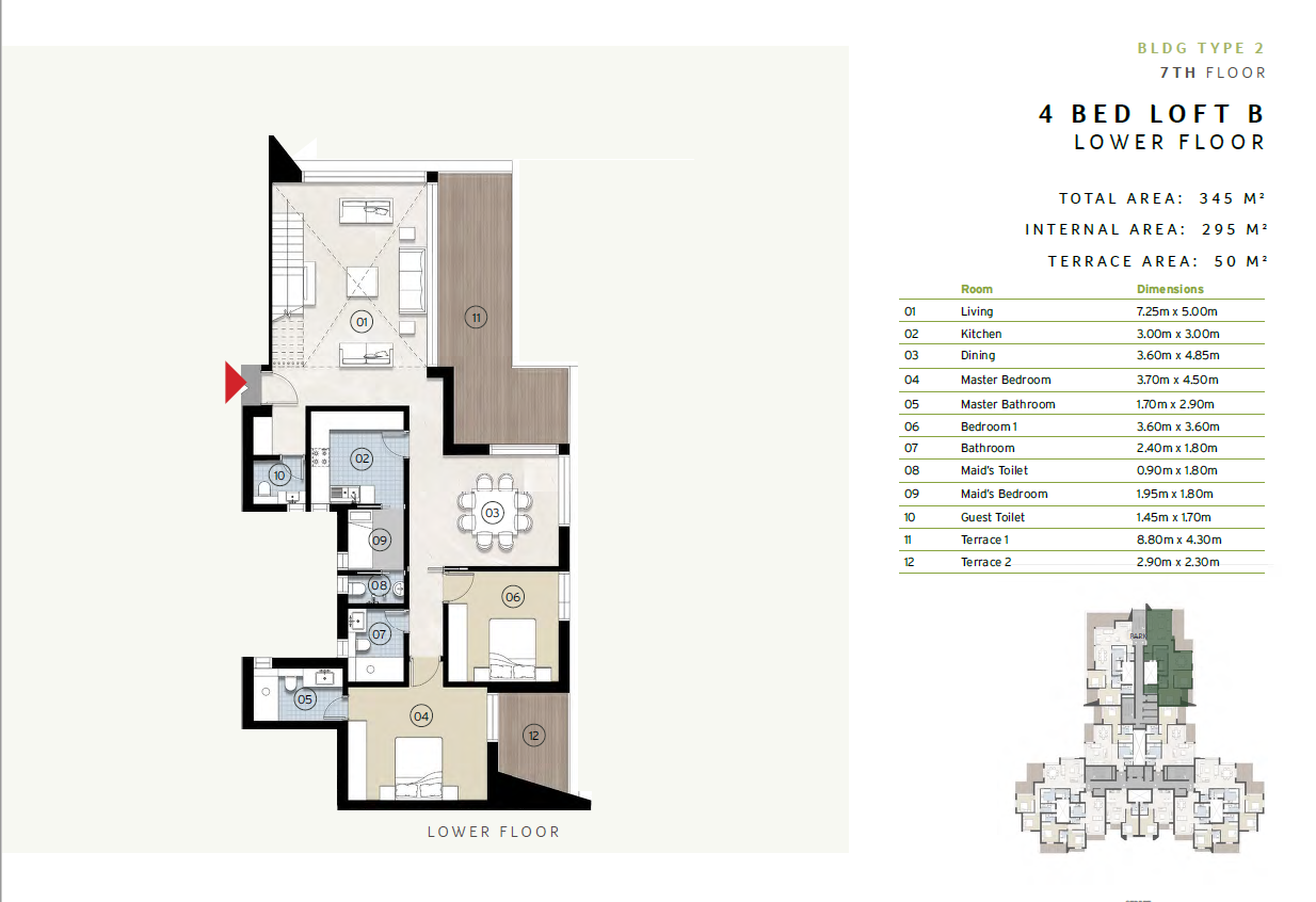 Floor plan for apartment at ZED East