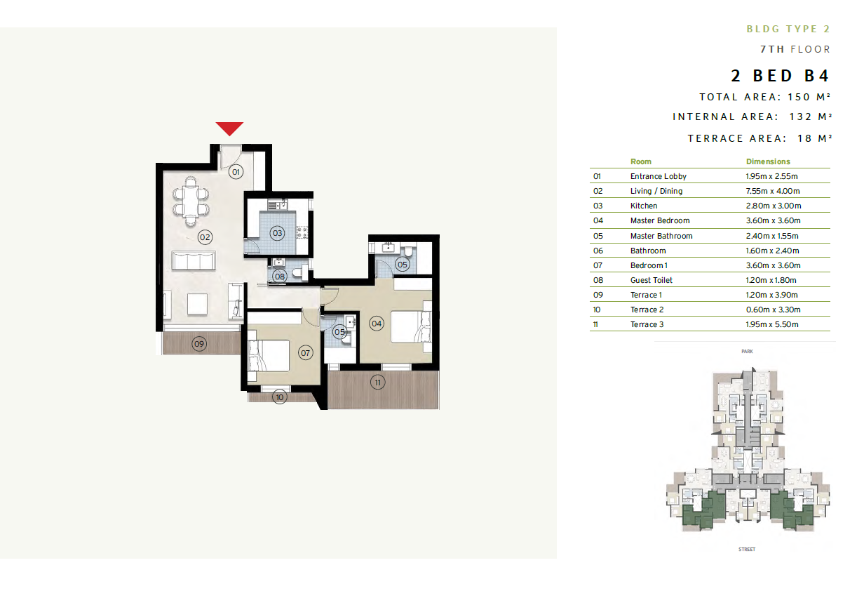 Floor plan for apartment at ZED East
