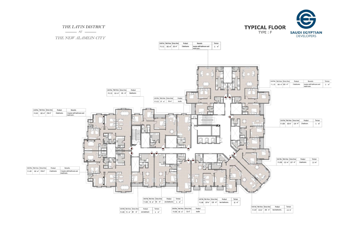 Floor plan for apartment at Il Latini SED