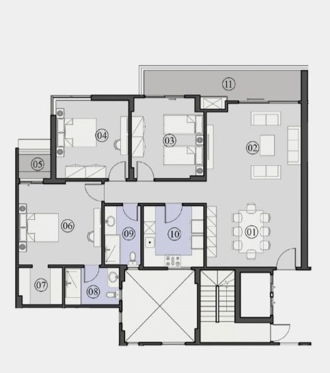 Floor plan for apartment at El Patio Oro