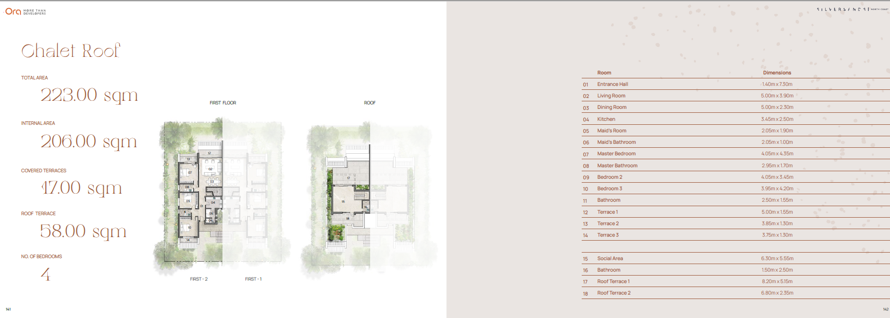 Floor plan for chalet at Silversands