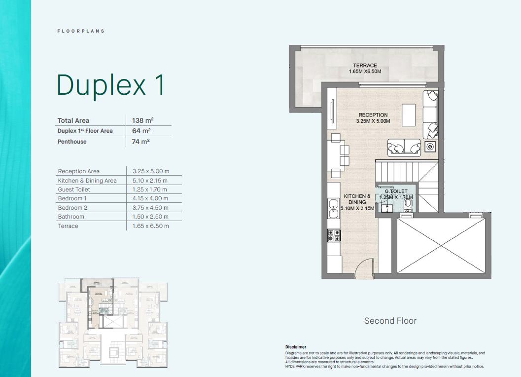 Floor plan for duplex at Hyde Park North - Seashore