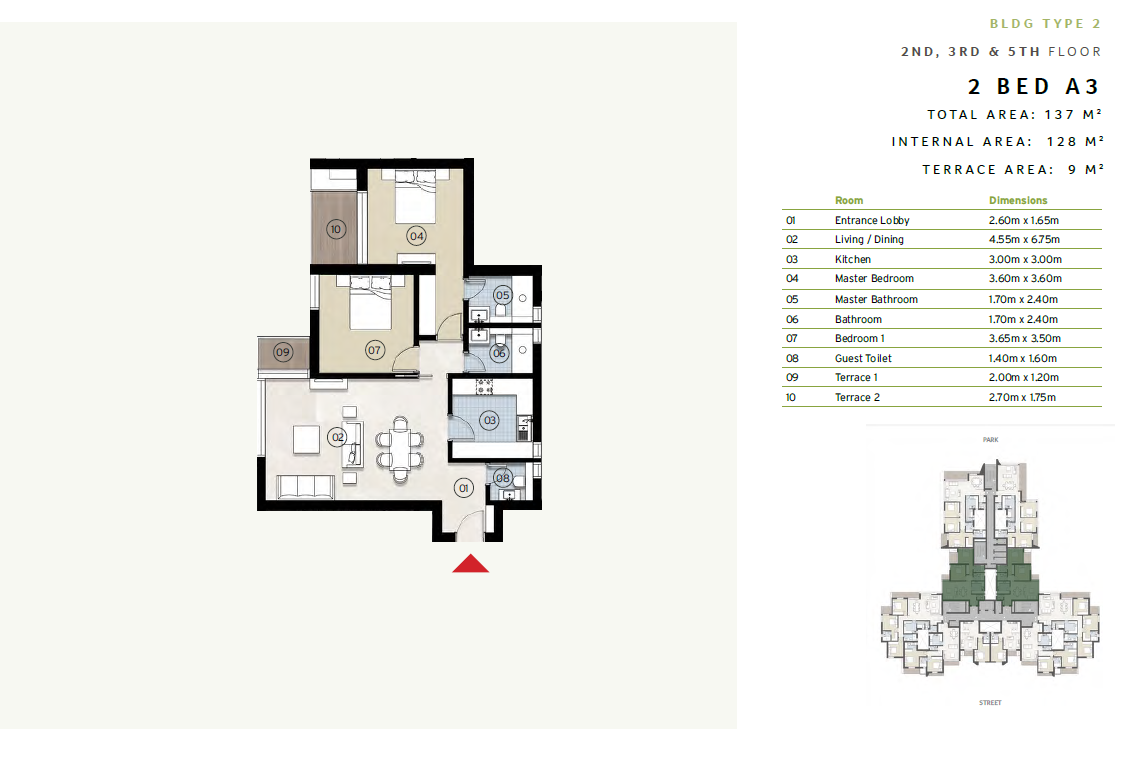 Floor plan for apartment at ZED East