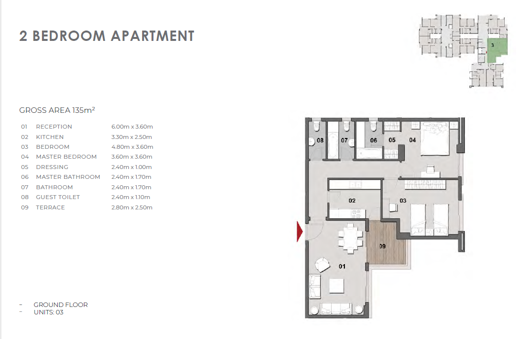 Floor plan for apartment at Il Bosco New Capital
