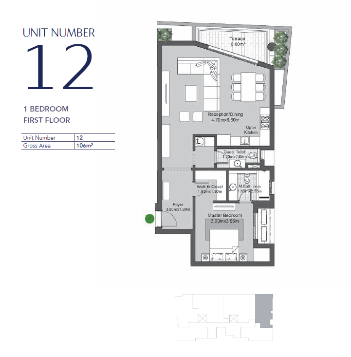 Floor plan for apartment at V Residences By Villette