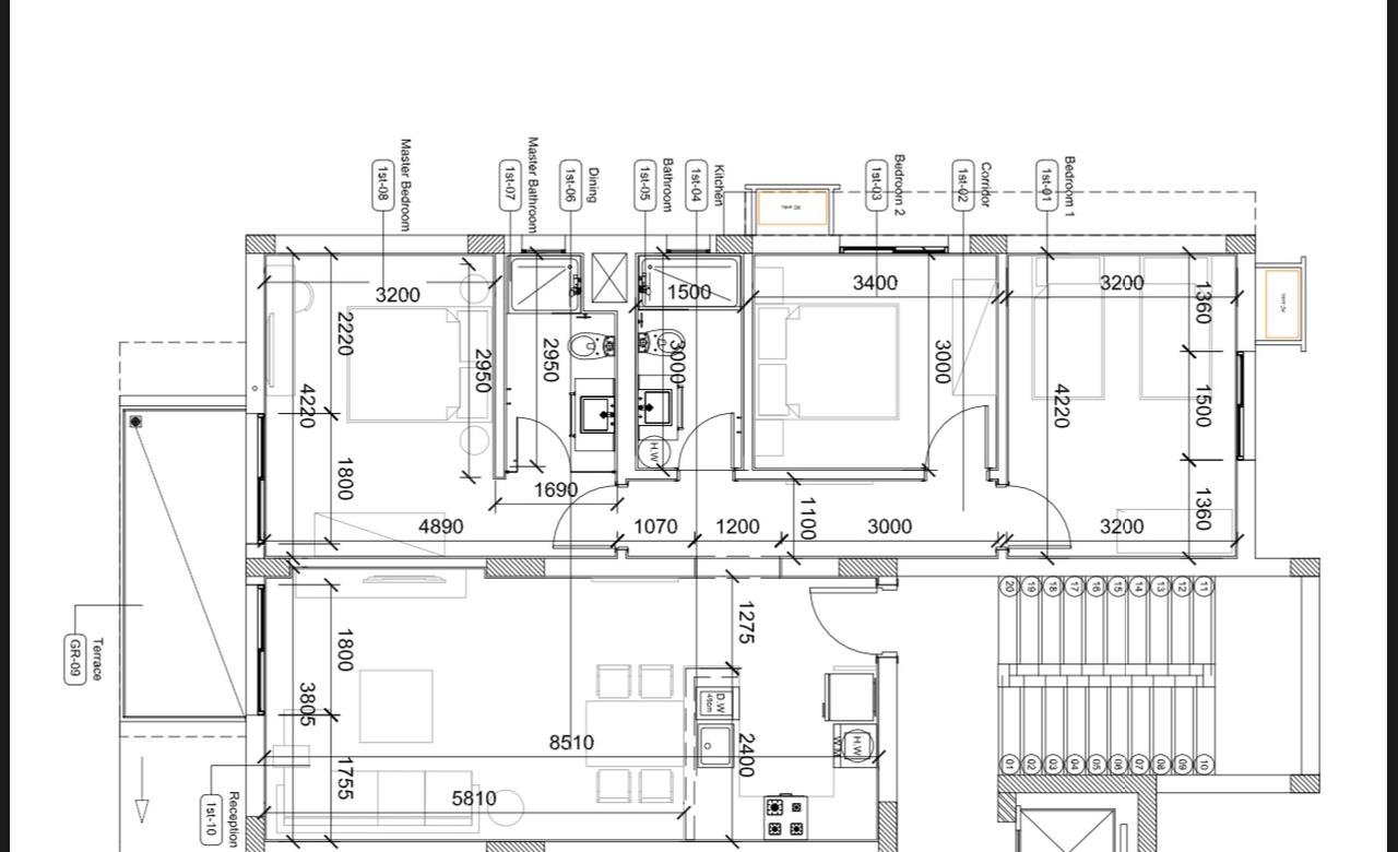 Floor plan for chalet at Fouka Bay