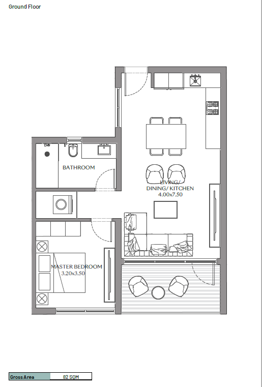 Floor plan for apartment at June