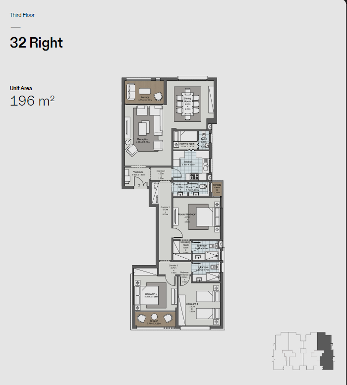 Floor plan for apartment at Ever