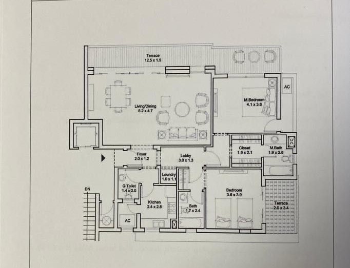 Floor plan for penthouse at DISTRICT 5