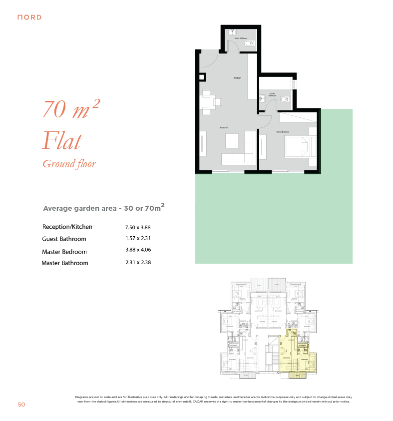 Floor plan for apartment at Nord New Alamein