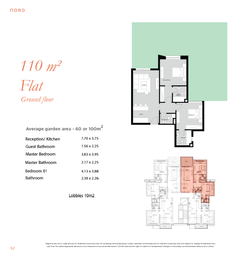 Floor plan for apartment at Nord New Alamein