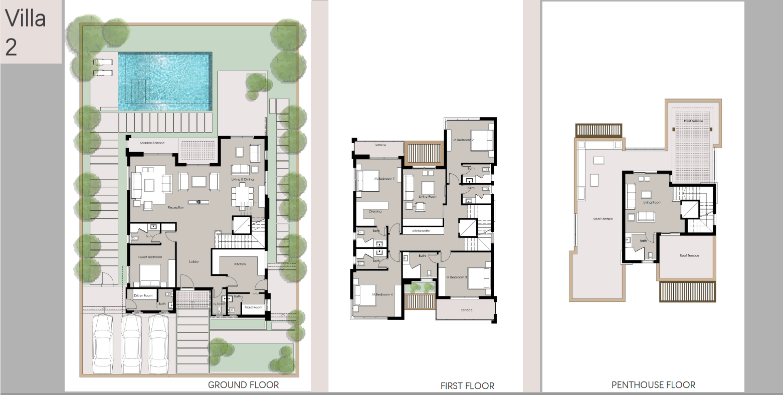 Floor plan for villa at The Crown