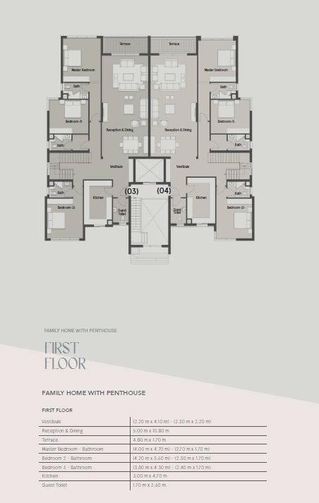 Floor plan for apartment at The Crown