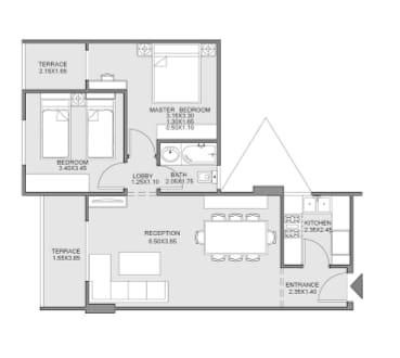 Floor plan for apartment at Degla Land Mark