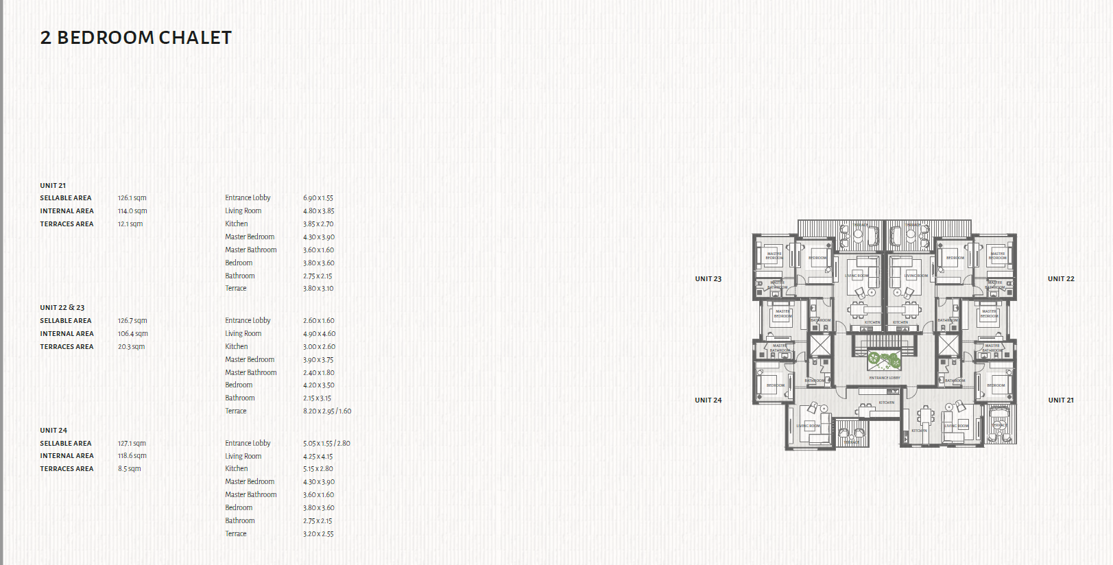Floor plan for chalet at The Med