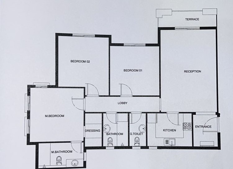 Floor plan for apartment at Mountain View iCity October