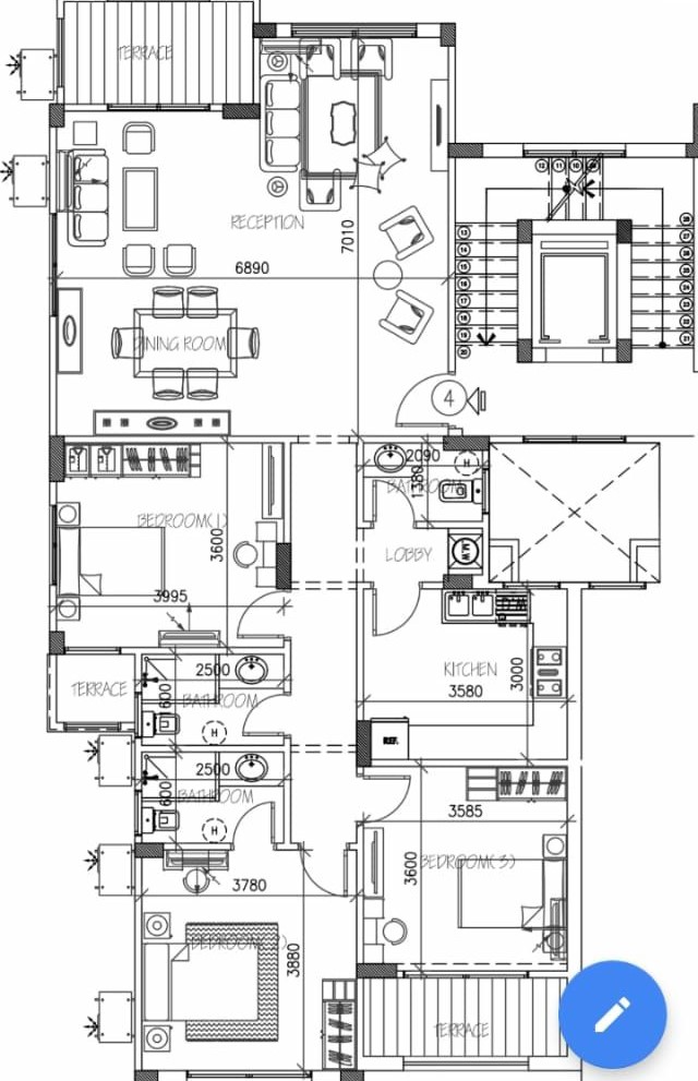 Floor plan for apartment at Stone Residence
