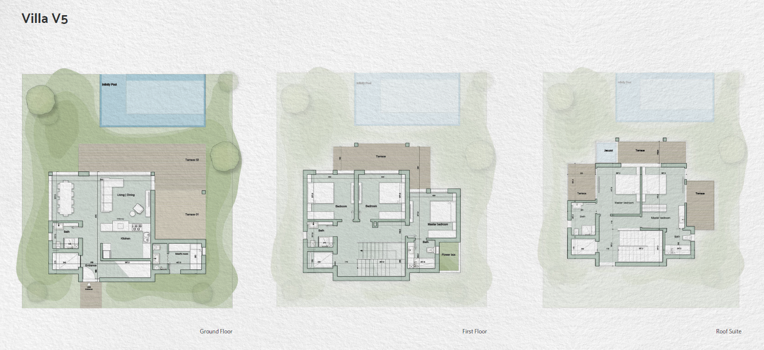 Floor plan for villa at Il Monte Galala
