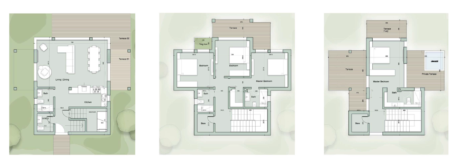 Floor plan for villa at Il Monte Galala