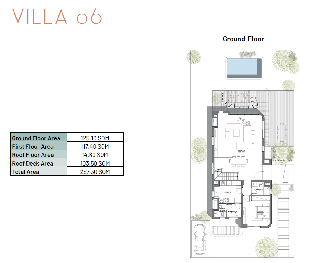 Floor plan for villa at June