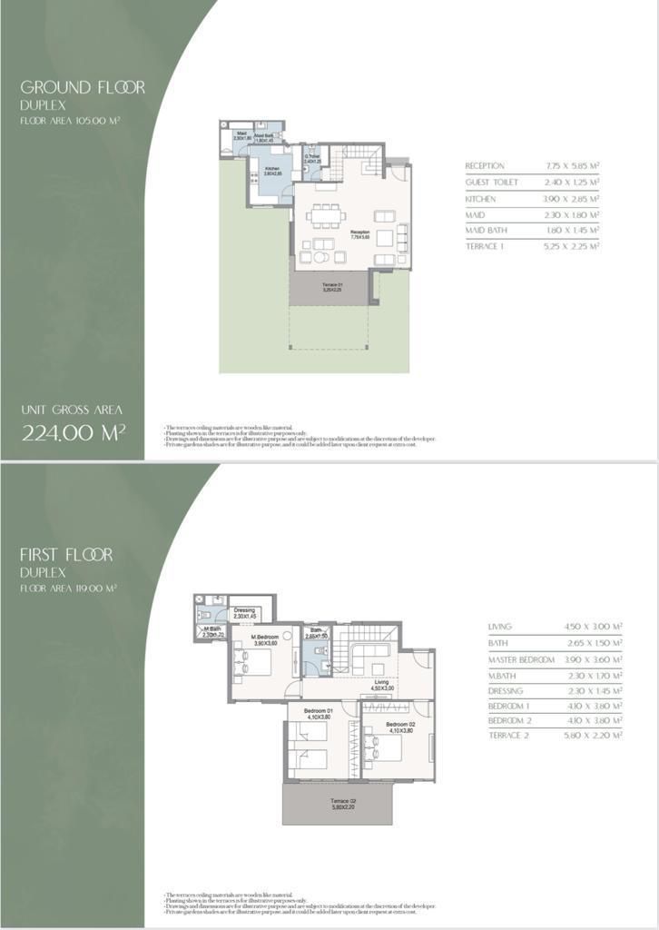 Floor plan for duplex at Stone Park