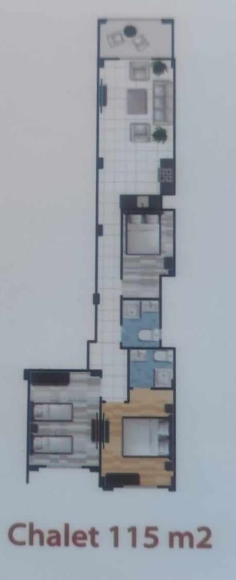 Floor plan for chalet at Cape Bay Blumar Lasirena