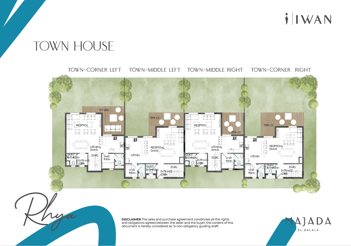 Floor plan for townhouse at Majada Iwan