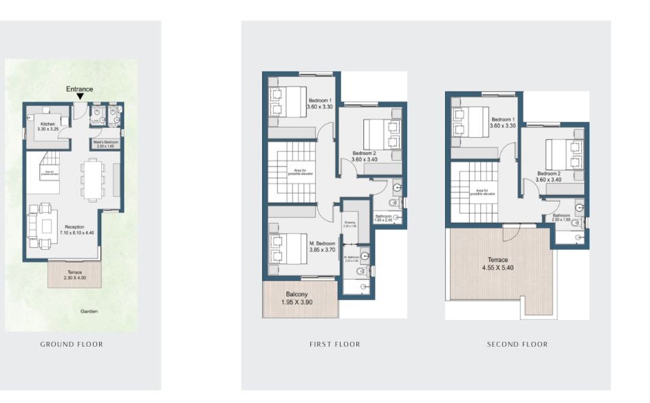 Floor plan for villa at Rivers
