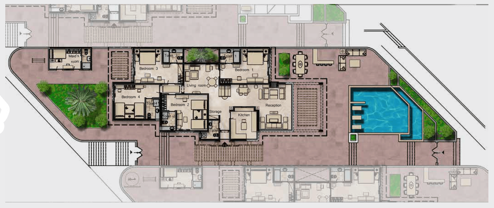 Floor plan for villa at Bay 7 Sidi Heneish