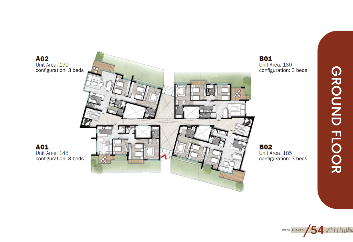 Floor plan for apartment at Leaves
