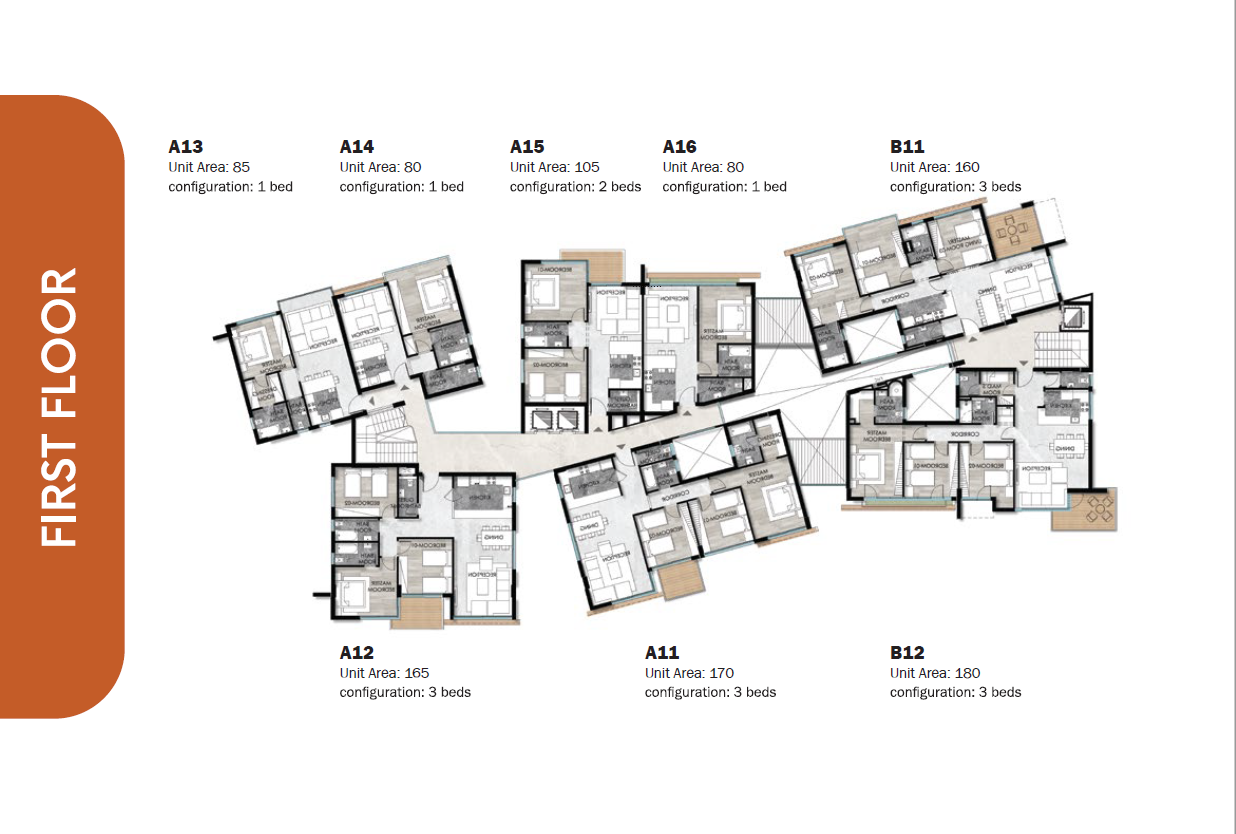 Floor plan for apartment at Leaves
