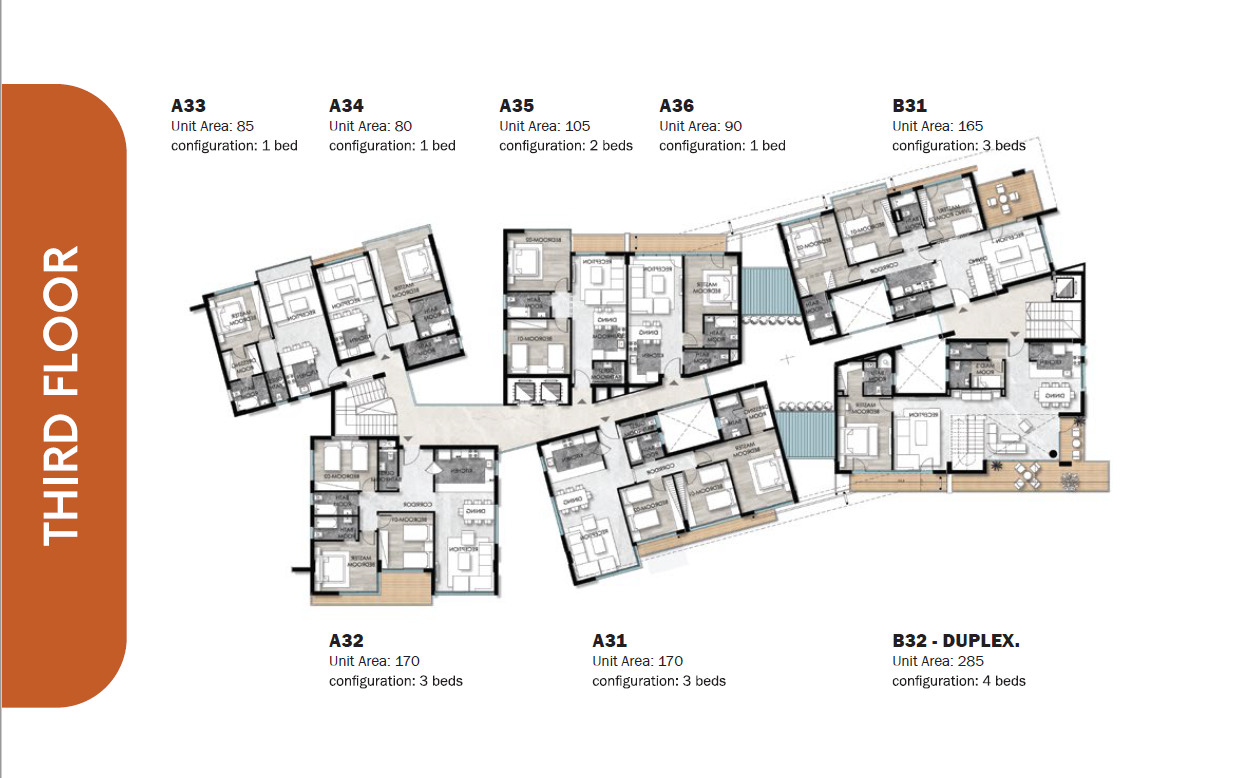 Floor plan for apartment at Leaves