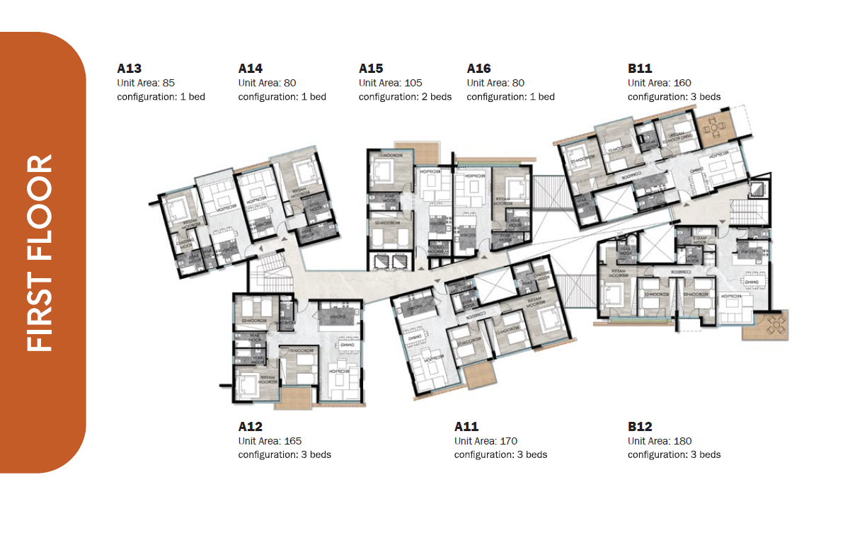 Floor plan for apartment at Leaves