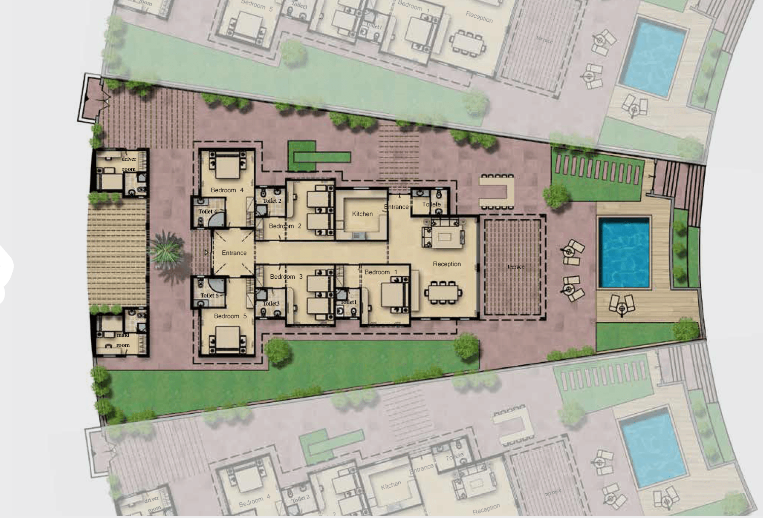 Floor plan for villa at Bay 7 Sidi Heneish